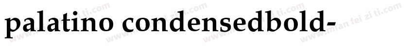 palatino condensedbold字体转换